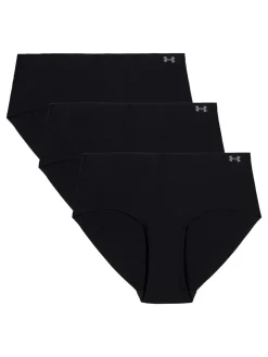 Under Armour No Show Pure Stretch Hipster Printed Knickers 3 Pack Black Best