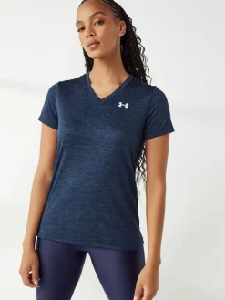Under Armour Blue Chrome Tech V-Neck T-Shirt Hot