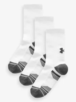 Under Armour Crew Performance Tech Crew Socks 3 Pack White Clearance