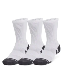 Under Armour Crew Performance Tech Crew Socks 3 Pack White Clearance