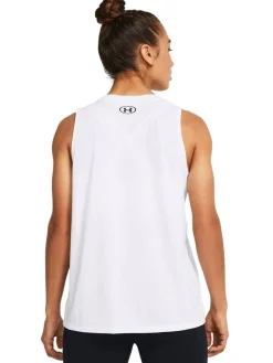 Under Armour White UA Tech Tank Solid T-Shirt Clearance