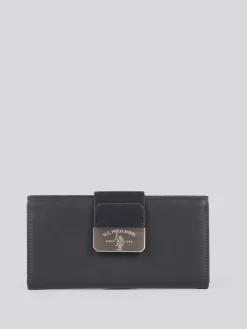 U.S. Polo Assn . Black Womens Romantic Large Card Holder Purse Sale