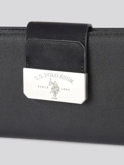 U.S. Polo Assn . Black Womens Romantic Large Card Holder Purse Sale
