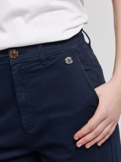 U.S. Polo Assn . Blue Classic Womens Chino Shorts New