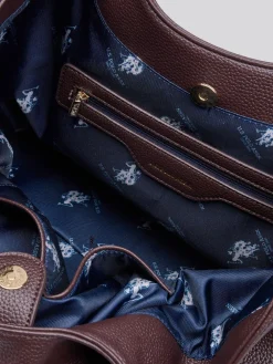 U.S. Polo Assn Brown Stanford PU Large Handle Bag Outlet