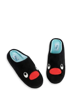 Vanilla Underground Black Pingu Mule Slippers New