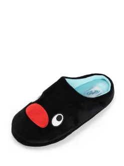 Vanilla Underground Black Pingu Mule Slippers New