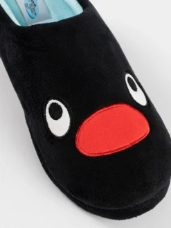 Vanilla Underground Black Pingu Mule Slippers New