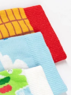 Vanilla Underground Blue Disney Toy Story Unisex Multicoloured Multi Character Calf Socks Set of 5 New