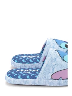 Vanilla Underground Blue Stitch Womens Winter Mule Slippers