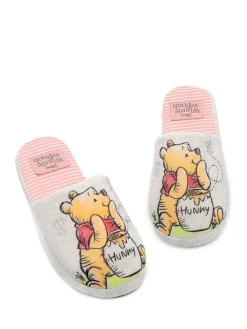 Vanilla Underground Ecru Winnie the Pooh Womens Winter Mule Slippers Sale