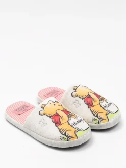 Vanilla Underground Ecru Winnie the Pooh Womens Winter Mule Slippers Sale