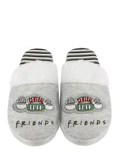 Vanilla Underground Grey Friends Womens Winter Mule Slippers Clearance
