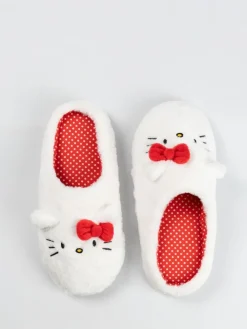Vanilla Underground White Hello Kitty Character Face Slippers