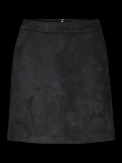 VERO MODA Black Short Faux Suede Skirt Clearance