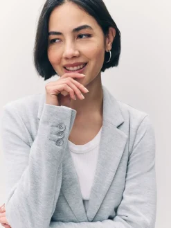 VERO MODA Light Grey Fitted Blazer Outlet