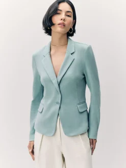 VERO MODA Light Teal Fitted Blazer Hot