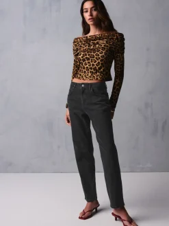 Next Mom Comfort Stretch Jeans Washed Black Clearance