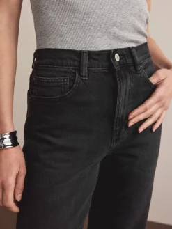 Next Mom Comfort Stretch Column Jeans Washed Black Sale