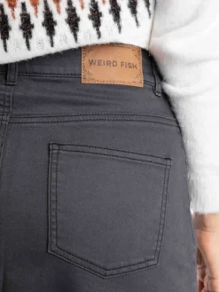 Weird Fish Black Juda Longline Denim Skirt Sale