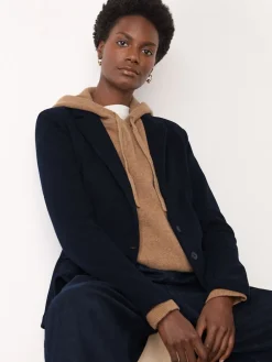 Whistles Blue Slim Jersey Jacket Hot