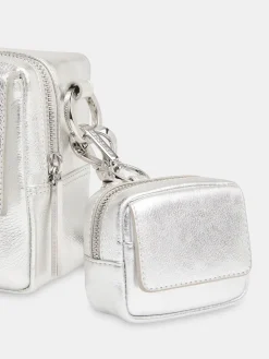 Whistles Silver Bibi Keyring Purse Sale