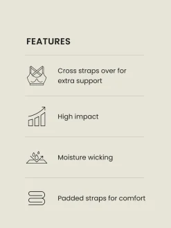 Next B-G Active Sports High Impact Dry Tech Non Pad Bra White Outlet