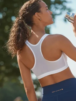 Next B-GG Active Sports High Impact Dry Tech Zip Front Bra White Best