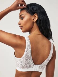 Next B-H Lace Total Support Non Pad Non Wire Ultimate Comfort Bra White Hot