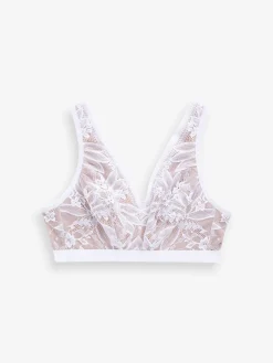 Next B-H Lace Total Support Non Pad Non Wire Ultimate Comfort Bra White Hot