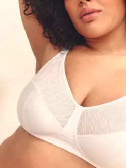 Next B-H Total Support Full Cup Non Wire Cotton Ultimate Comfort Bra White Hot