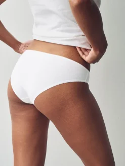 Next White Bikini Cotton Rich Knickers 5 Pack