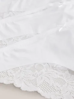 Next Brazilian No VPL Lace Back Briefs 3 Pack White Sale