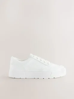 Next Cleat Chunky Lace Up Trainers White Outlet