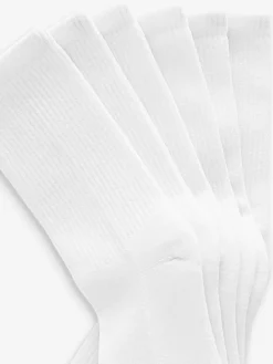 Next White Cushion Sole Ribbed Sport Ankle Socks 3 Pack With Arch Support Online