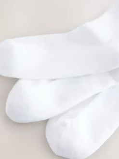 Next Cushion Sole Ribbed Sport Cropped Ankle Socks 3 Pack With Arch Support White Hot