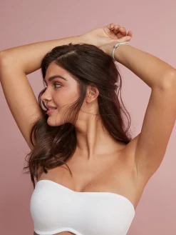 Next DD+ Non Pad Minimise Strapless Bandeau Bra White Best