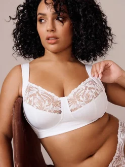 Next F-K Ultimate Comfort Cup Padded Strap Non Pad Non Wired Bra with Side Support White Best