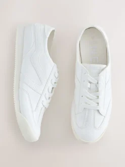 Next Forever Comfort® Slimeline Side Stripe Lace Up Trainers White Online