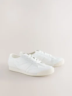 Next Forever Comfort® Slimeline Side Stripe Lace Up Trainers White Online