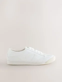 Next Forever Comfort® Slimeline Side Stripe Lace Up Trainers White Online