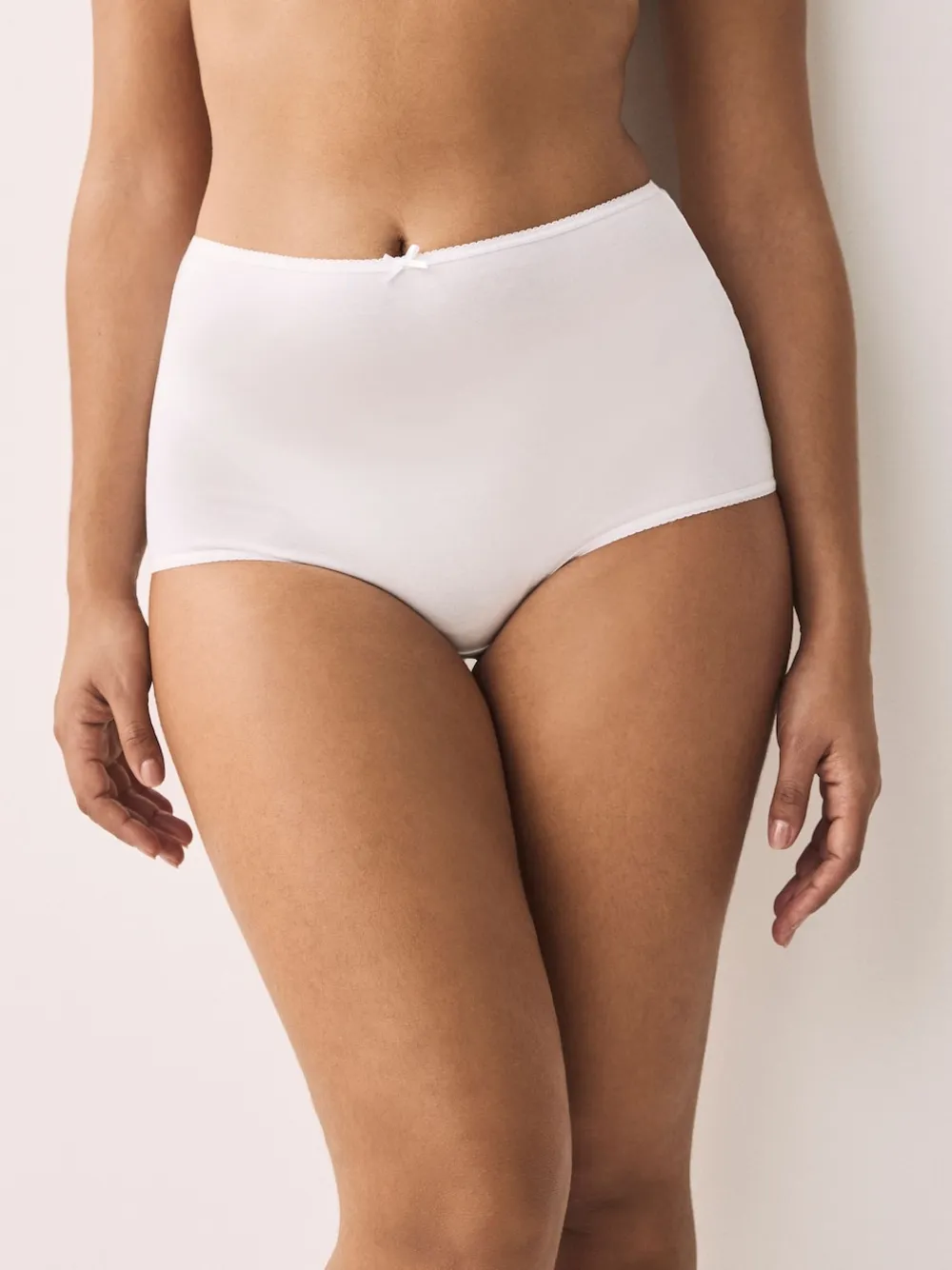 Next White Full Brief Cotton Rich Knickers 5 Pack