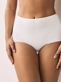 Next White Full Brief Cotton Rich Knickers 5 Pack