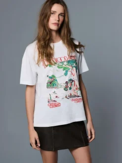 Next White License Fleetwood Mac Graphic Short Sleeve Crew Neck T-Shirt Best