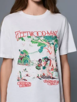 Next White License Fleetwood Mac Graphic Short Sleeve Crew Neck T-Shirt Best