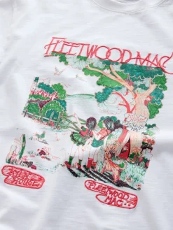 Next White License Fleetwood Mac Graphic Short Sleeve Crew Neck T-Shirt Best