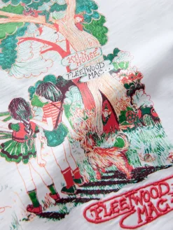 Next White License Fleetwood Mac Graphic Short Sleeve Crew Neck T-Shirt Best