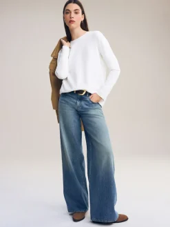 Next White Long Sleeve Heavyweight Crew Neck T-Shirt Sale