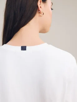 Next White Long Sleeve Heavyweight Crew Neck T-Shirt Sale