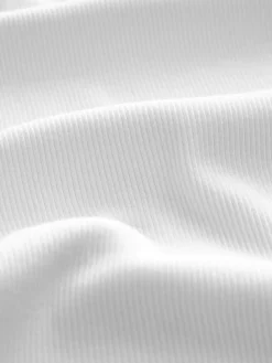 Next White Long Sleeve Ribbed Crew Neck Top Sale